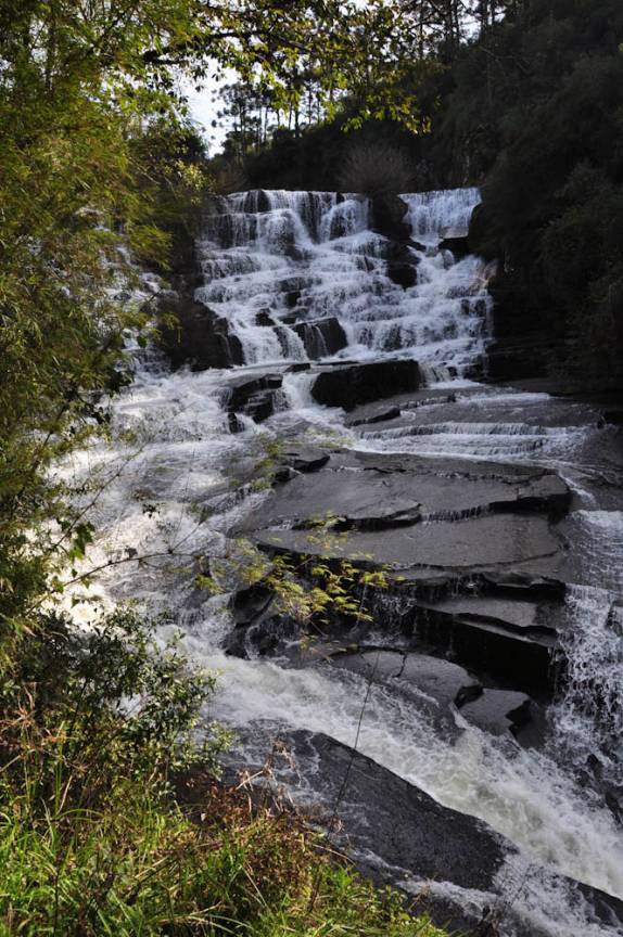 As corredeiras no parque do Caracol, em Canela - RS